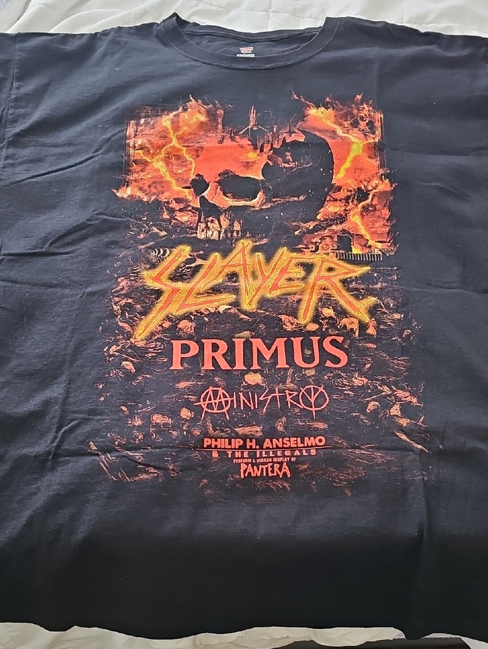 Slayer Final Campaign Tour Graphic Tee with Primus -Ministry Worn Once Like New